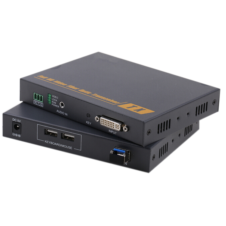 DVI 單模單芯光端機(jī)(KVM控制，高清無壓縮)